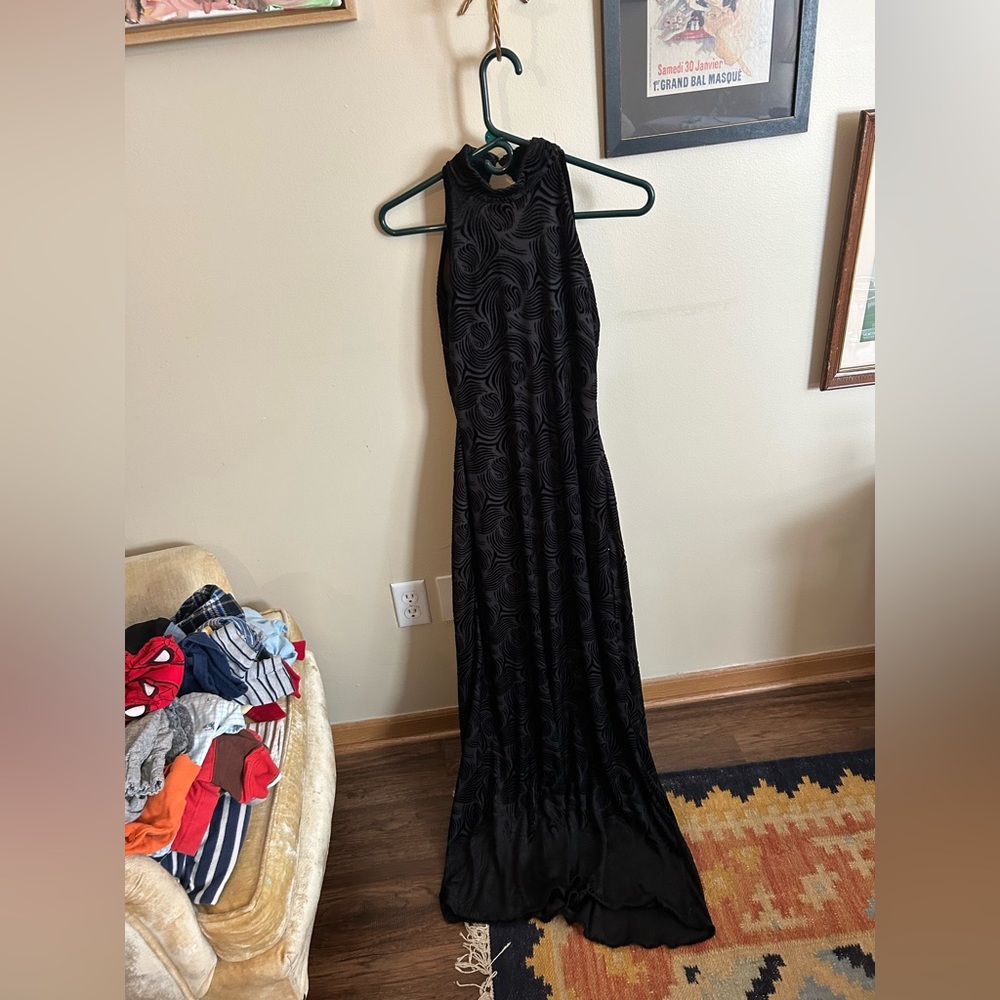 Lillie Rubin Black Textured Dress